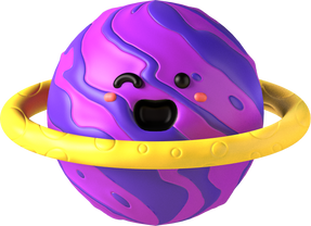 3D Saturn Space Character